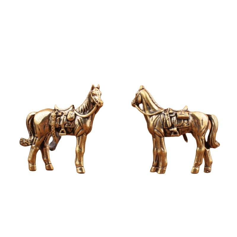 Horse Figure Home Decor Ornament, Zodiac Sign, Horse Brass Statue Ornament Get Rich Immediately, Handicraft, Brass Ornament