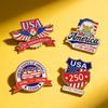 USA 250th Anniversary Enamel Lapel Pins 1/5PCS Patriotic Eagle Design Brooch Ideal Gift for Veterans Patriotism Activities