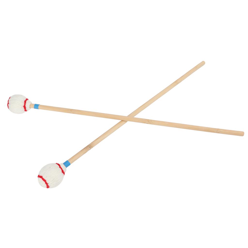 2Pcs Marimba Yarn Mallets Soft Comfortable Handle Medium Hard Heads Yarn Marimba Mallets Head for Instrument Playing