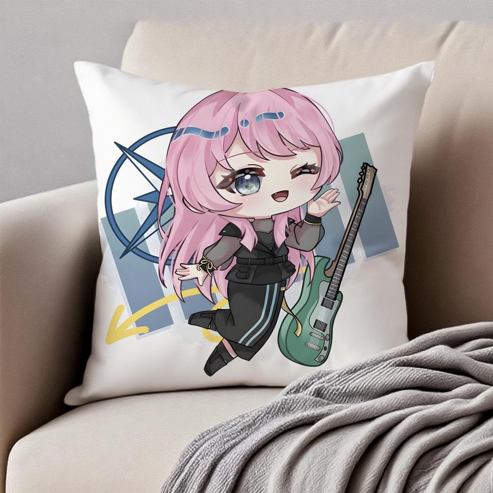 Lovely Anime BBanG Dream Its MyGO Cushion Cover Pillowcase Antidustmite Invisible Zipper Short Plush Sofa Cushion