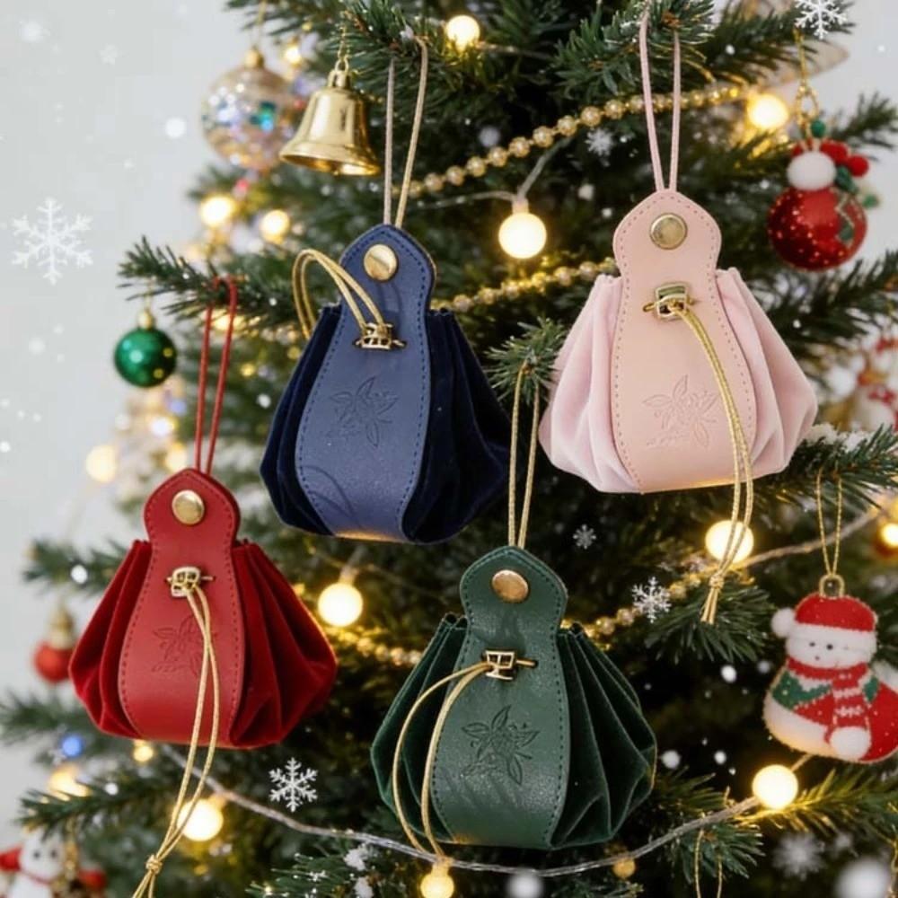 Leather Jewelry Storage Pouch Drawstring Party Favor Bag New Candy Packaging Bag  Party Favors