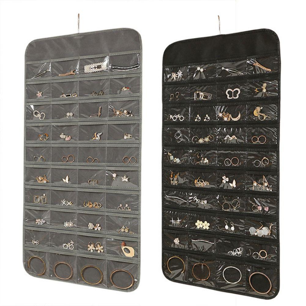 Non-woven Women Jewelry Organizer Large Capacity Jewelry Display Holder  Wall Mounted