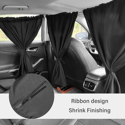 4pcs Car Privacy Curtain Set Window Shade Privacy Travel Nap Night Car Camping Detachable Simple Curtain Auto Van Sun Shades