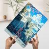 Japanese Street Scene With Stairs Metal Poster Customized Wall Art Retro Vintage Tinplate Signs for Garage Decoration Room Decor