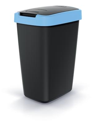 12L COMPACTA Q Waste Bin Light Blue | Black