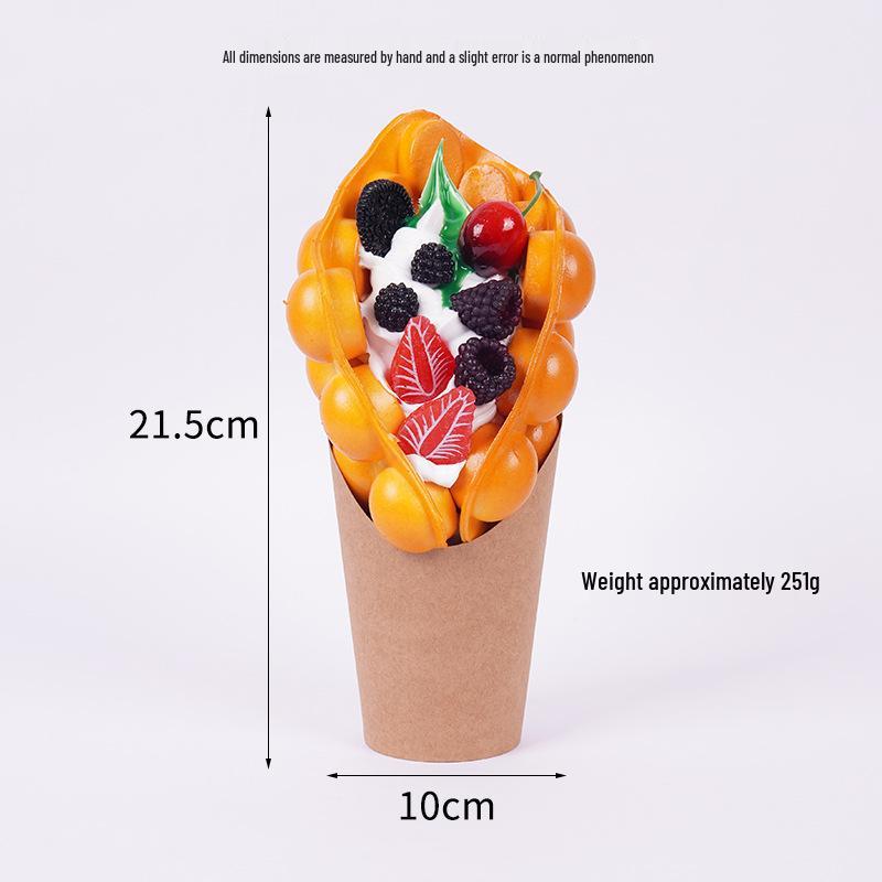 

Hong Kong Style Egg Waffle Fruit Dessert Display
