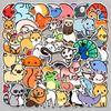 50PCS Cute Cartoon Animal Waterproof Stickers for DIY Decoration of Notebooks, Journals, and Luggage