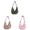Female Corduroy Tote Bag Large Capacity For Daily Casual Use With Zipper Closure