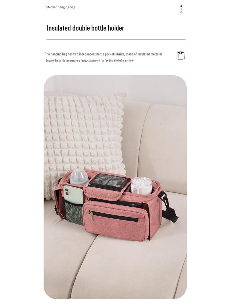 Universal Stroller Hanging Organizer: Versatile Baby Stroller Handbag and Mommy Crossbody Storage
