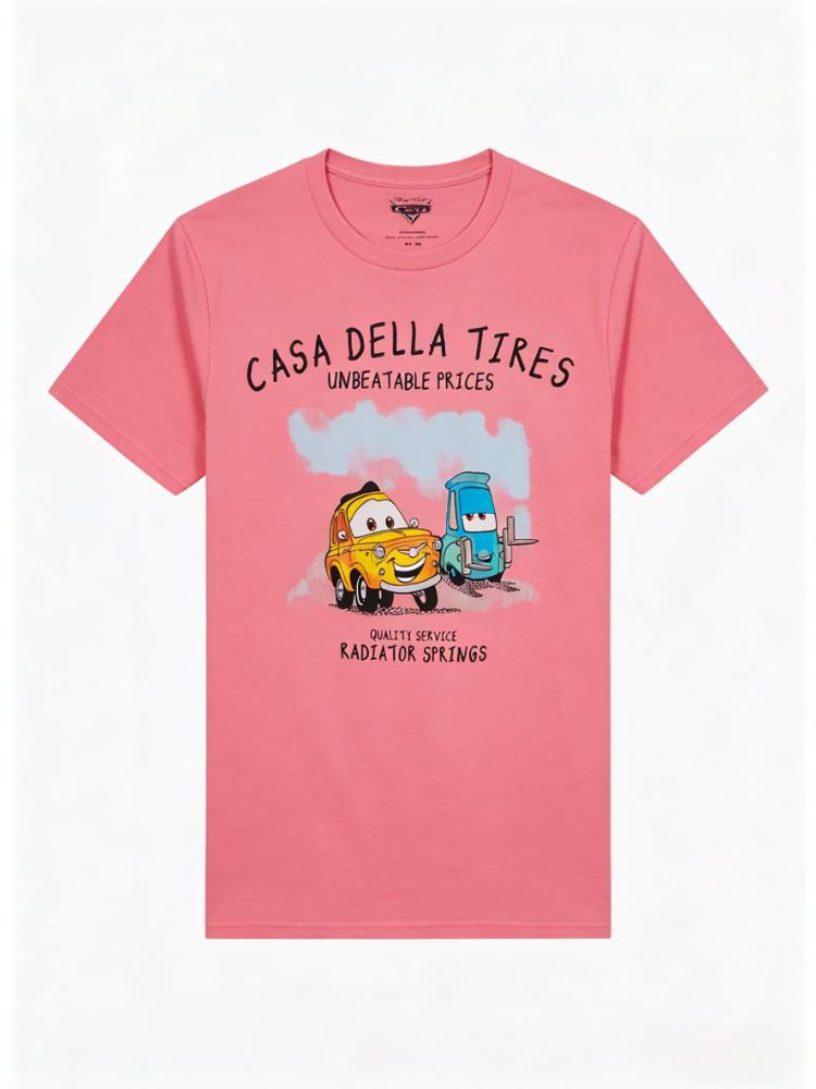 2026   Pixar Cars Luigi Guido Racing Cartoon Graphic High Quality Womens TShirt Loose Plus Size Short Sleeve