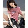 De Mana Women's 180G Pure Cotton Round Neck Letter Print T-shirt