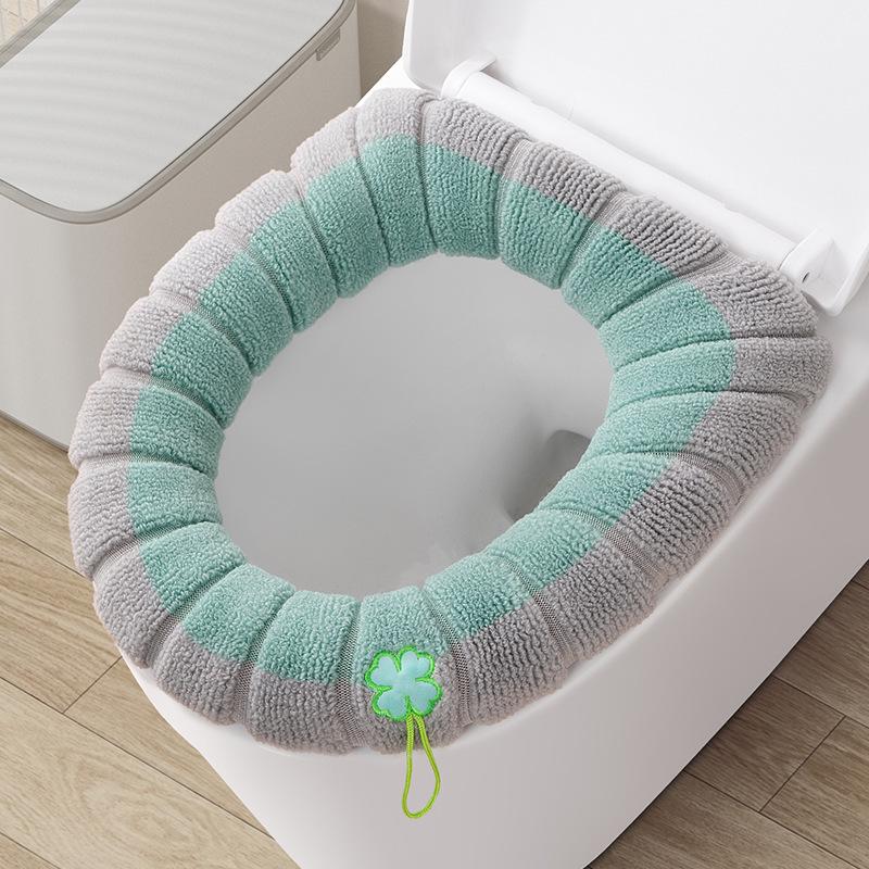 Thick Knit Washable Toilet Seat Cushion & Cover for Autumn/Winter