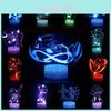 Sonic Series 3d Touch Control Colorful Night Light Ideal For Kids And Adults Gifts