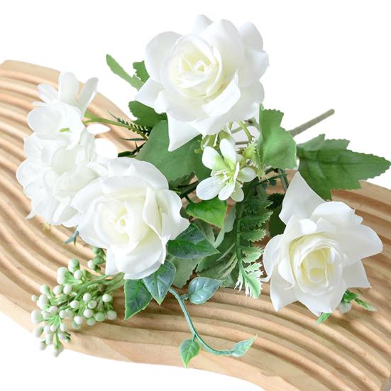 Artificial Flowers High-Density Silk Fabric Soft Touch Waterproof Flexible Branches Window Display Fake Flowers Wedding Hotel Decor