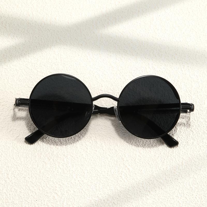 Glazzy retro round-rimmed steampunk sunglasses for mendesign for divingfishing and vacation