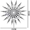 Moară de Vânt Kinetică Metalică Unică, Magică, 3D, Alimentată de Vânt, Spinner Solar - Spinners Solare de Vânt pentru Gazon, Curte și Grădină - Decorațiune Metalică pentru Terasă în Aer Liber