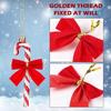 Christmas Hanging Decoration Bow Pendant Crutches