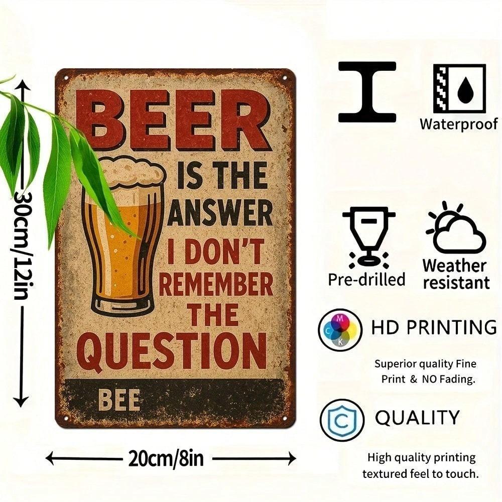 Vintage Metal Tin Sign For Pub Bar Wall Decor Retro Beer Cafe Garage Hangout