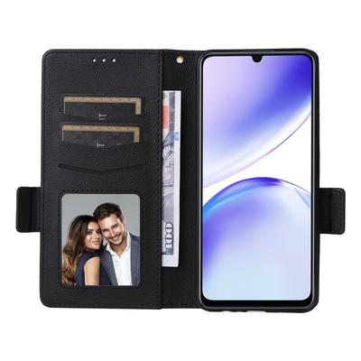 For Realme C53 (Global)/C53 (India)/C51/Note 50 4G/Narzo N53 4G PU Leather Wallet Stand Case Litchi Texture Phone Cover