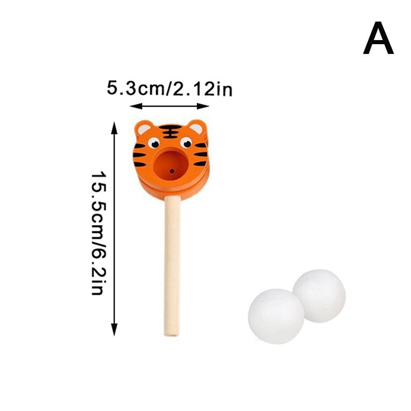 Cartoon Breathing Exercise Tool Bamboo Wood Blowing Ball Breathing Exerciser Kids Game Gadget Education Toys For Children Adult