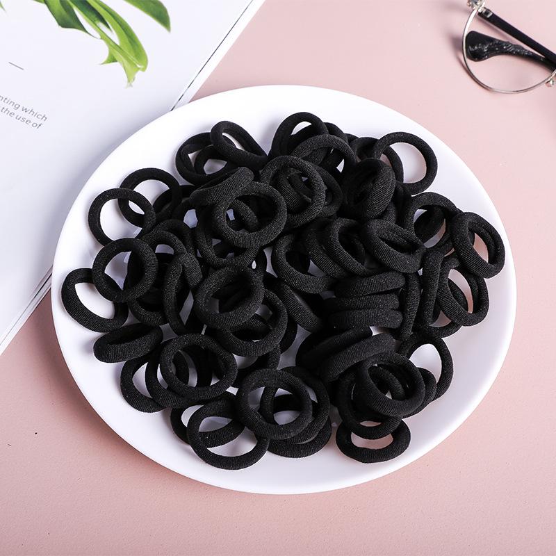 2.5cm Children's No-Damage Hair Ties, Seamless Scrunchies, Baby Headbands, Rubber Bands - Pack of 50