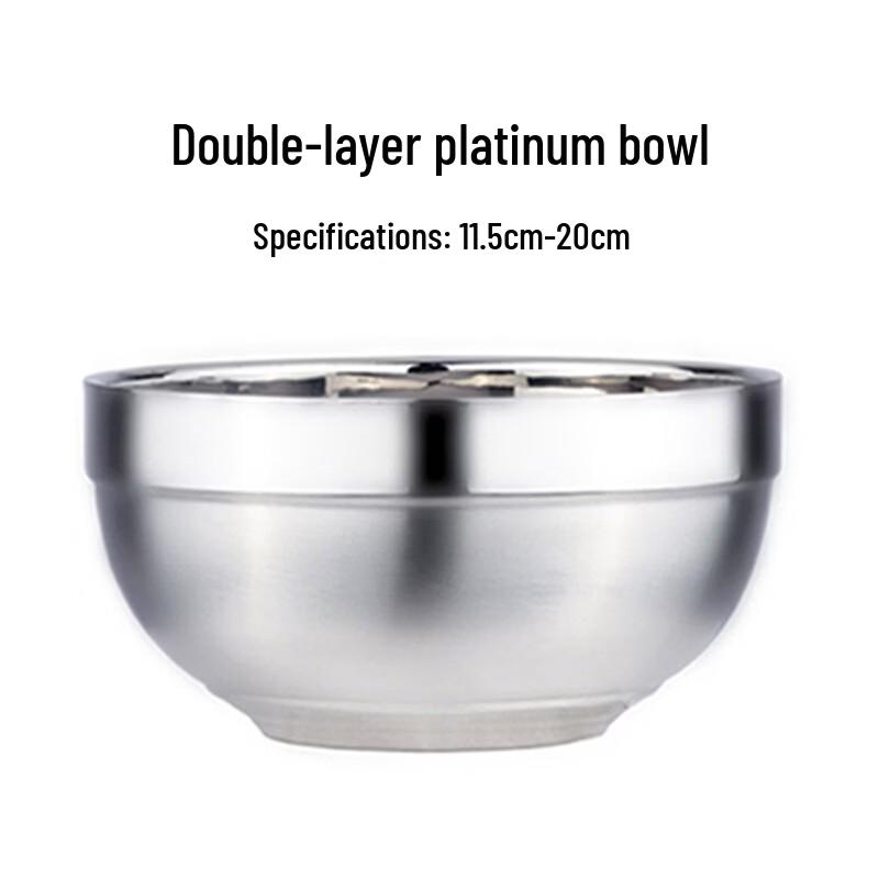 Yujia 201 Stainless Steel Double-Layer Insulated Bowl