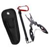 Fishing Pliers Gripper Hook Remover Stainless Fishing Tackle Tool Multifunctional Braid Line Cutter with Coiled Lanyard