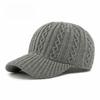 1 Stück Damen einfarbige gestrickte Baseballkappe, modische Strickmütze, gerippte Beanie mit Loch für Pferdeschwanz für den täglichen Gebrauch, Winter Herbst