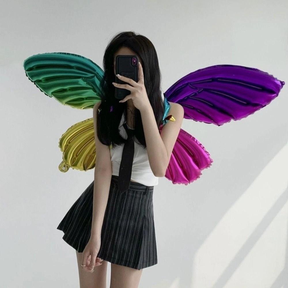 Gifts Inflatable Angel Butterfly Wing Balloon Colorful Fairy Wing Balloon Back Hanging Balloon Children's Day