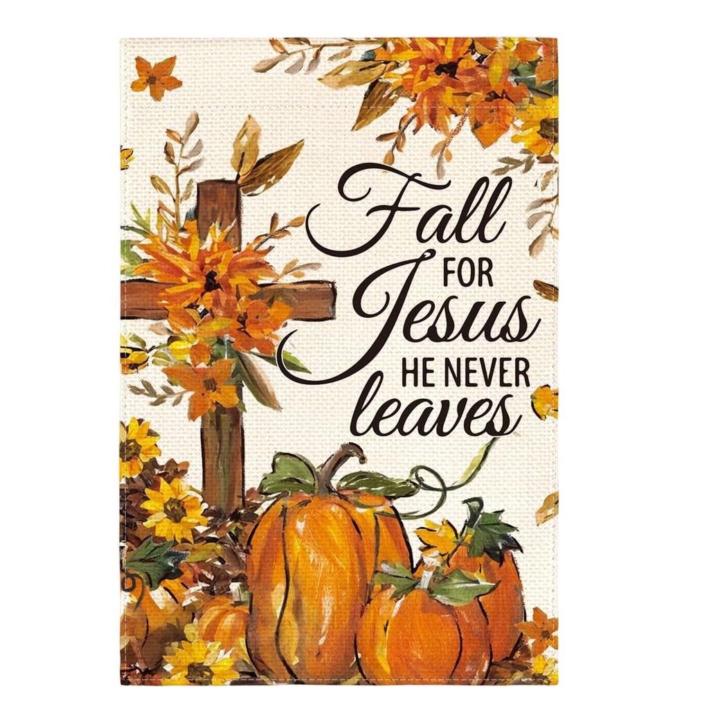 Autumn Harvest Garden Flag Double Sided Printed 45x30cm Thanksgiving Fall Seasonal Outdoor Yard Decoration Flag