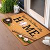 Baseball Theme Doormat Entrance Mat Sport Fan Decor Rug for Front Door Utility Indoor Outdoor Utility Mat 40x60cm