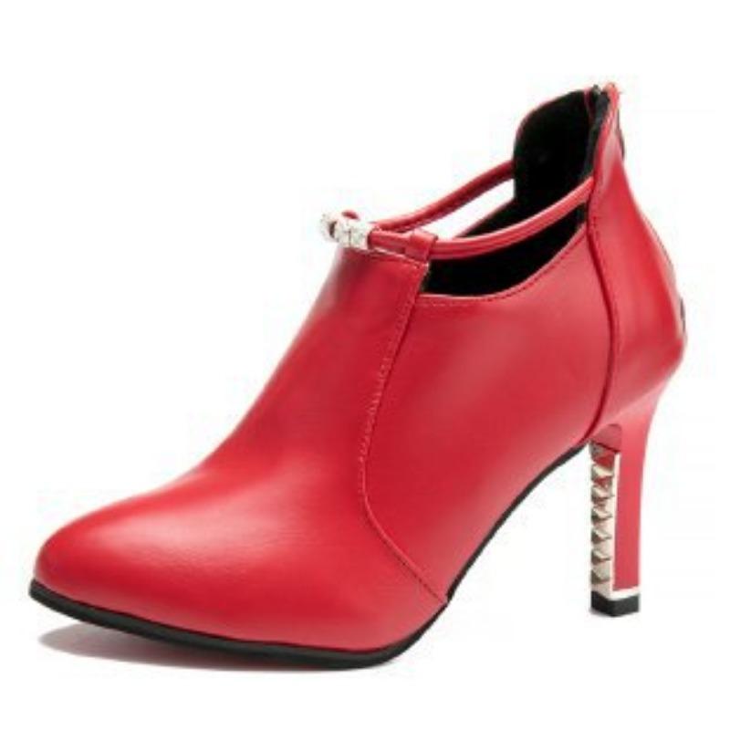 Autumn new Martin boots women's autumn pointed short boots women's high heels women's leather shoes autumn leather boots women's fashion boots women's
