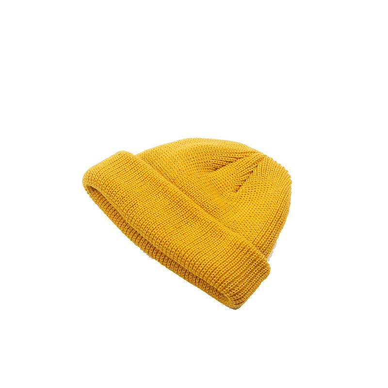 Hat autumn and winter melon fur hat men's knitted wool hat street hooligan hat yuppie winter bag head cold hat tide