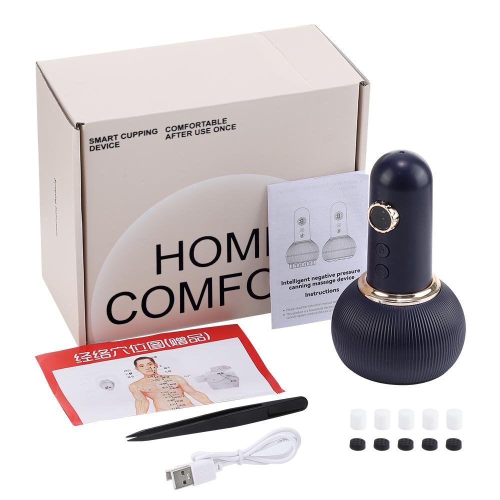 Electric Meridian Brush Body Massager 9 Gears Vibrate Gua Sha Microcurrent Hot Compress Scraping Lymphatic Drainage Device