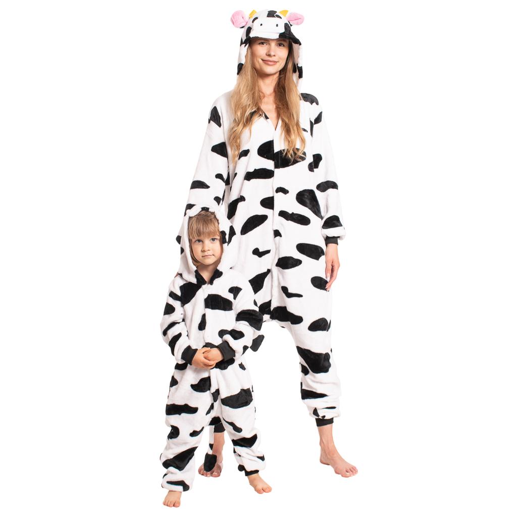 Piżama dla dzieci dziecięca kigurumi onesie kostium strój krowa 115-125 cm