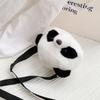 Panda Head Crossbody Bag Versatile Cute Plush Bag Cartoon Shoulder Bag