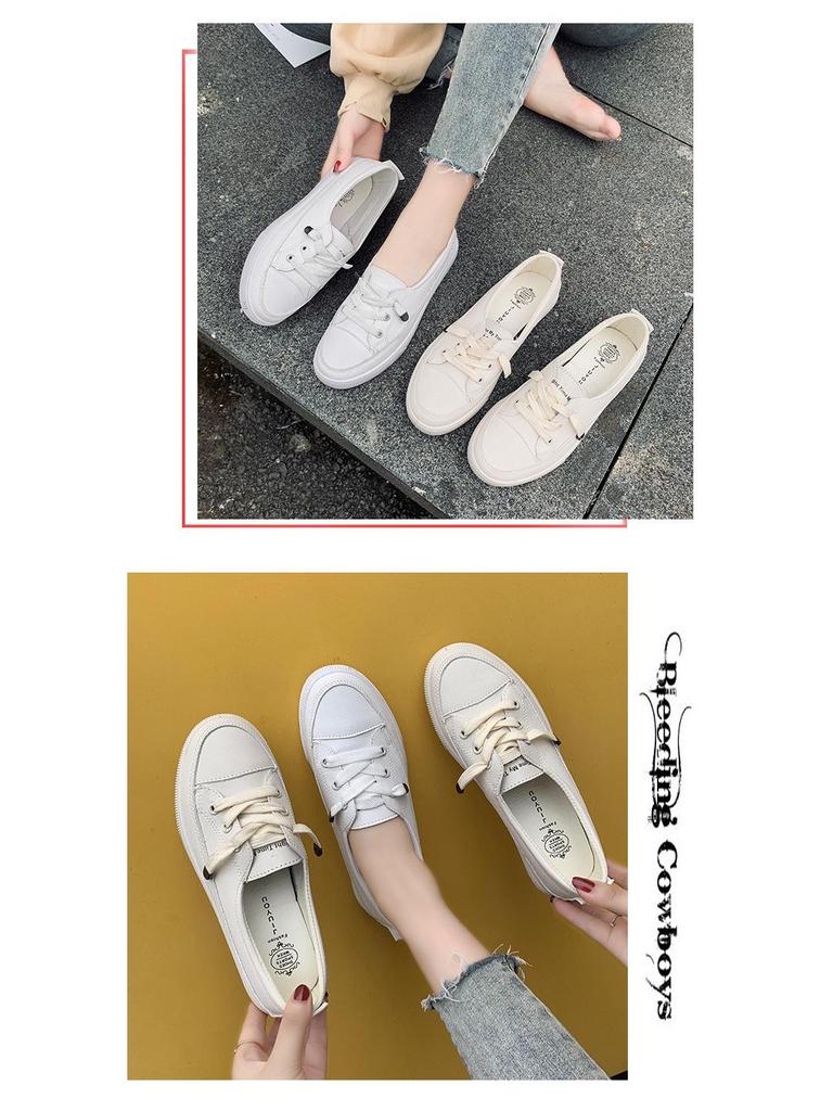 2025 Trendy Women's White Casual Canvas Shoes: Simple & Stylish for Summer Travel