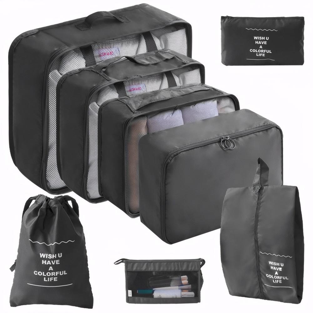 8 Pieces Set Travel Organizer Storage Bags Suitcase Organizer Bags Clothes Shoes Cosmetics Toiletries Storage Bags for Travel