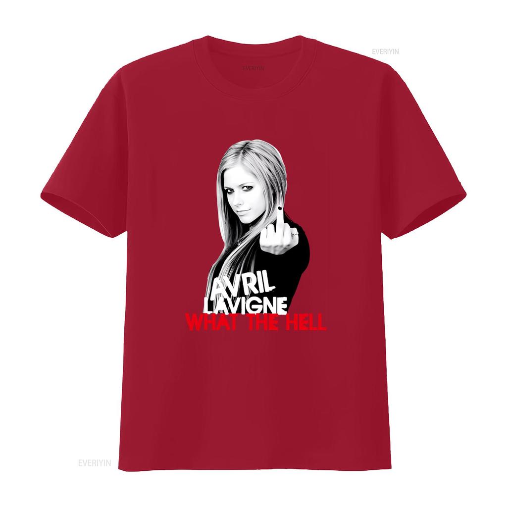 Avril Lavigne What The Hell T-Shirt Kanadische Sängerin Inspiriertes Design für Fans vintage gewaschen Grafik Streetwear Designer Kleidung