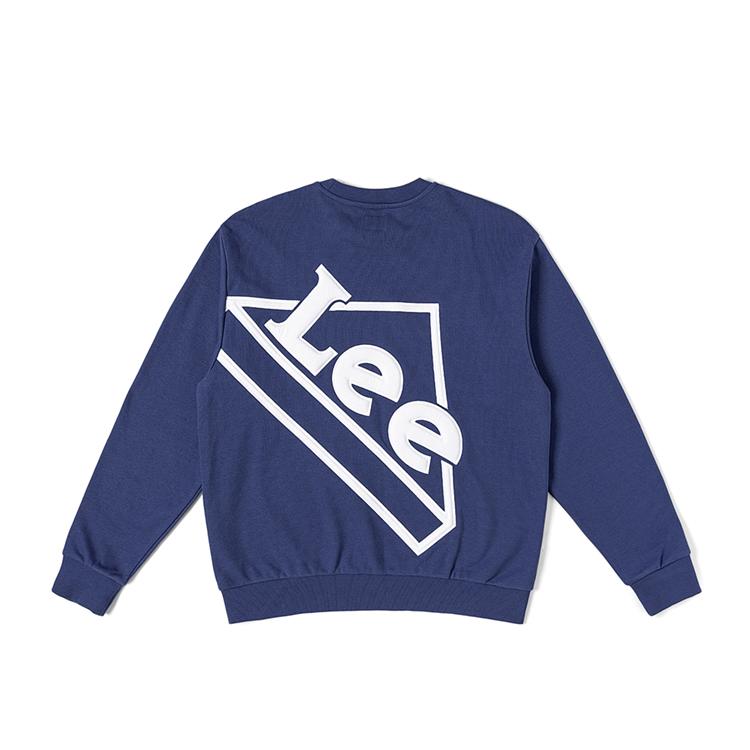 Lee Comfortable Large Logo Patch Sweatshirt Men sweatshirt Blue LMT007837100893A05988