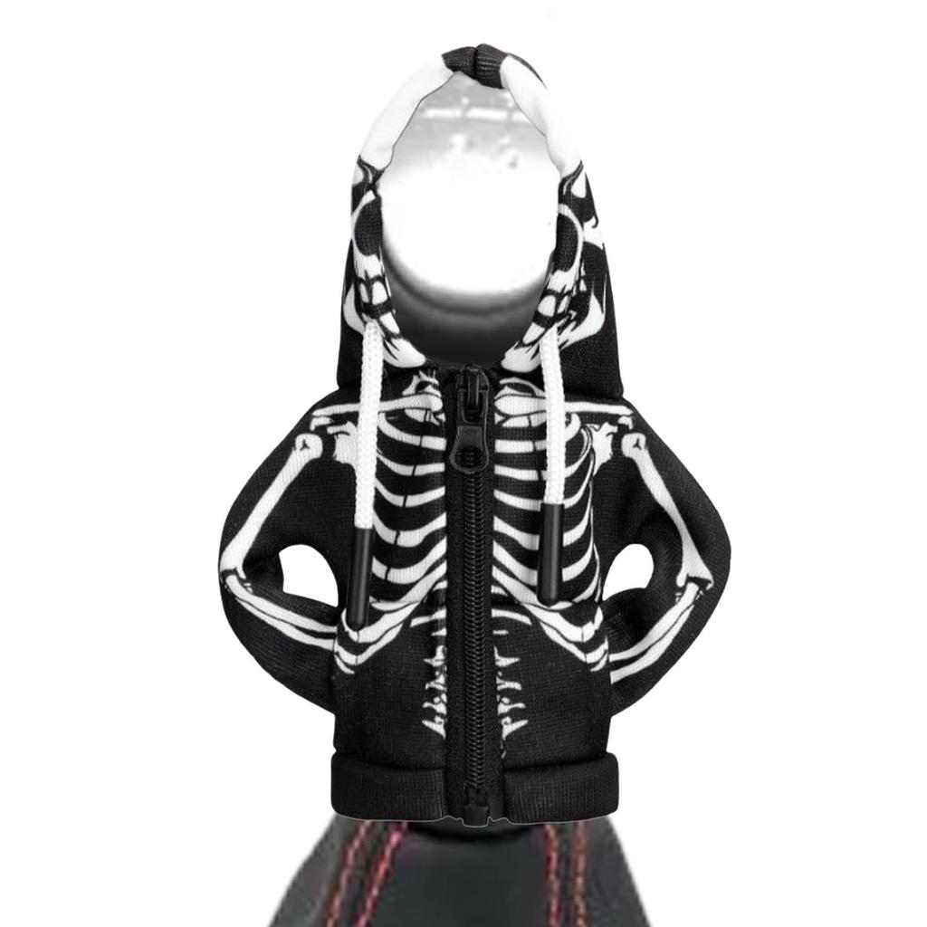 Car Shift Cover,Skull Hoodie for Gear Shift,SUV Gear Lever Knob Hoodie Skull Design |
