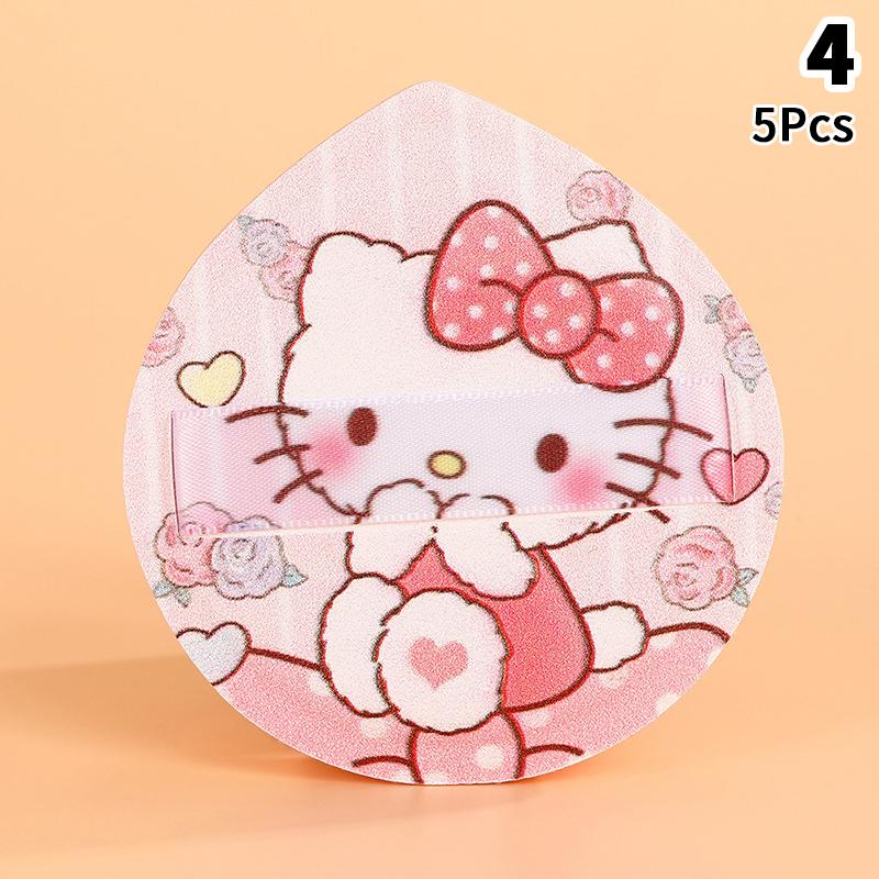 1/5Pcs Cute Kt Cat Soft Triangular Powder Puff Wet And Dry Dual-Use Concealer Makeup Cushion Sanrio Girls Beauty Makeup Tool
