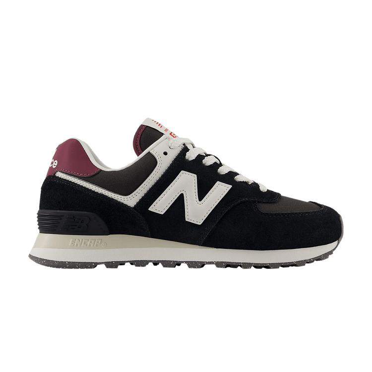 

New Balance 574 Black White Maroon Women Sneakers WL574WBE 36