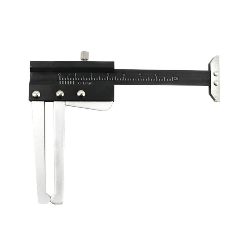 Car Brake Disc Depth Gauge Rolls and Tire Tread Depth Gauge 0-60mm Metric Caliper