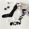 Summer Thin Calf Socks with A Feminine Touch, Lace and Glass Fiber, Personalized and Versatile Long Stockings, Sweet Women's Socks