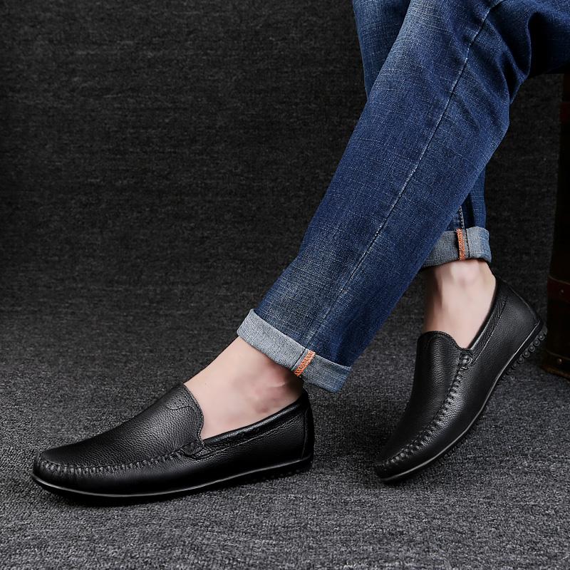 Fashion Handmade Men Casual Shoes Mens Slip On Flats 2024 New Men's Monk Strap Shoes Genuine Leather Fashion Wedding Dress Shoes Men