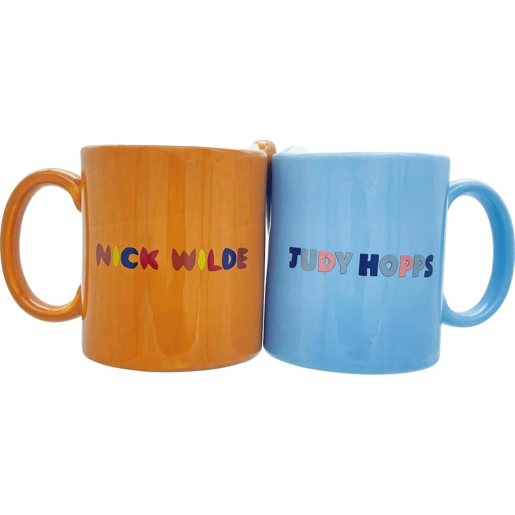 Disney Love Mugs Pair Nick and Judy diameter 8 x 9 cm 300 ml Kiss Pair Mug Tableware Goods Zootopia Goods Birthday Gift Blue Orange SAN4745 "Zootopia"