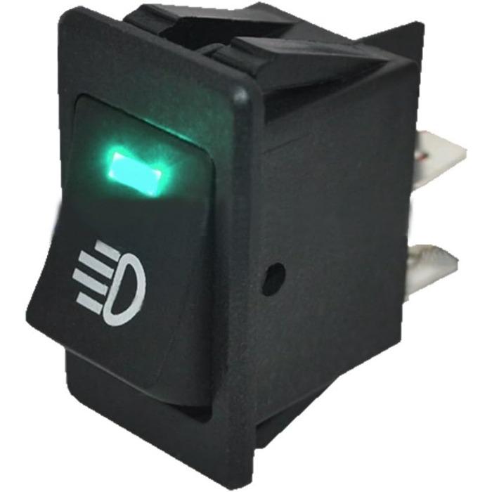 8pcs Car Blue Red Green Yellow LED Fog Light Toggle Rocker Switch 4Pin 12V 35A ON OFF Bright Rear Front