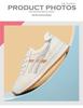 Women's Soft-Soled White Sports Shoes - Lightweight, All-Season, Casual Running & Travel Footwear for Spring & Autumn 2024
