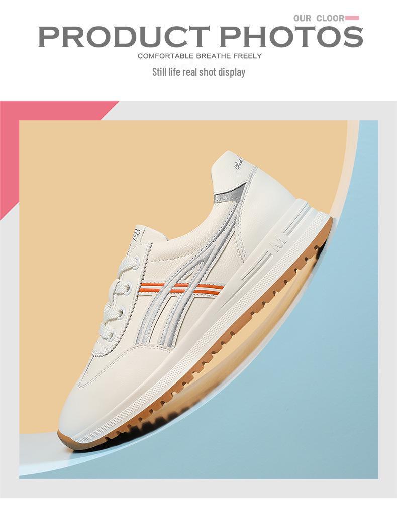 Women's Soft-Soled White Sports Shoes - Lightweight, All-Season, Casual Running & Travel Footwear for Spring & Autumn 2024